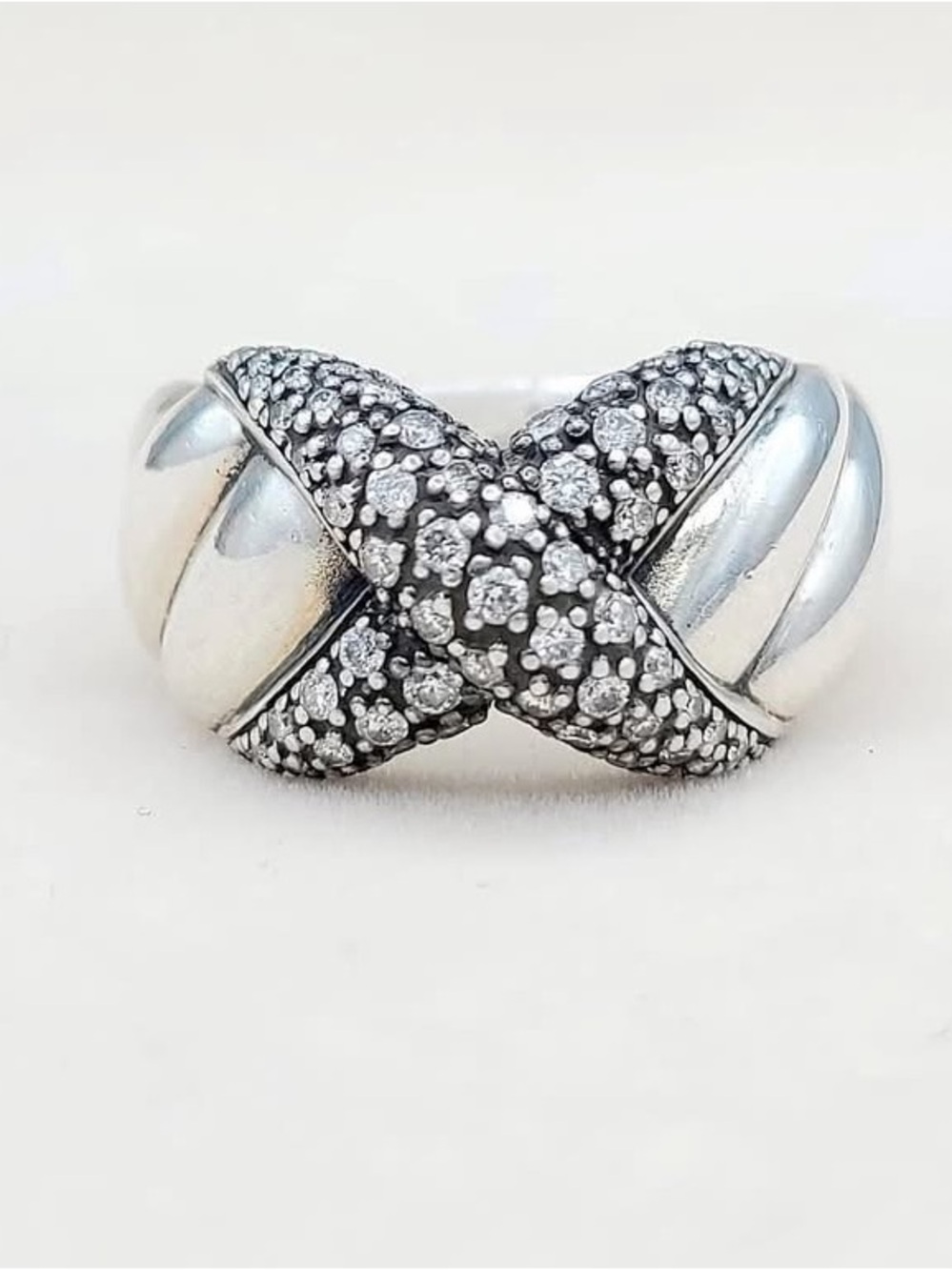 David Yurman Midnight Melange X Ring With Diamonds